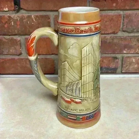 Budweiser Los Angeles Olympic Games Stein 1980/1984 Ceramarte Made In Brazil - Picture 3 of 10
